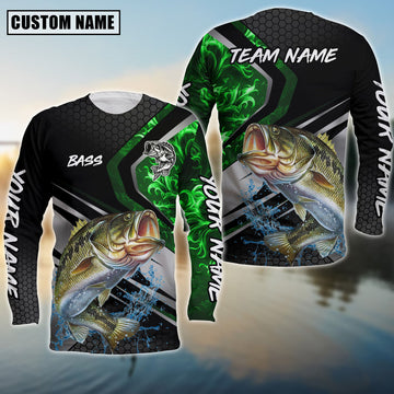 Bluejose Bass Fishing Smoke Premium Custom Name & Team Name Shirts For Kids (2 Colors)
