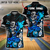 BlueJose Bowling Rap Skull Graffiti Strike Style Customized Name 3D Shirt (4 Colors)