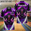 BlueJose Bowling & Pins Angry Gorilla Fire Customized Name, Team Name 3D Shirt (4 Colors)