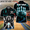 BlueJose Bowling And Pins Sacred Jesus Christ Blood Customized Name, Team Name 3D Shirt (4 Colors)
