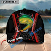 BlueJose Fishing Jumping Splash Action Red Black Tech Design Personalized Cap (13 Breeds)