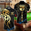 BlueJose Billiards 8 Ball Sport Dragon Crown Tribal Personalized Name, Team Name Unisex Shirt (4 Colors)