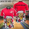BlueJose Bowling And Pins Beer Cheers and Strikes Cartoon Design Customized Name 3D Shirt (4 Colors)