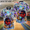 BlueJose Bowling And Pins Street Vibes Funny Graffti Style Customized Name, Team Name 3D Shirt (4 Colors)