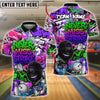 BlueJose Bowling And Pins ‚ÄúNever Miss Strike‚Äù Urban Hip-Hop Customized Name, Team Name 3D Shirt (4 Colors)