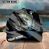 BlueJose Fishing Gray Jumping Water Splash Graphic Personalized Cap (13 Breeds)