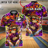 BlueJose Bowling & Pins Graffiti Monkey Ball Street Art Customized Name, Team Name 3D Shirt (4 Colors)