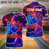 BlueJose Bowling Funny Turkey Neon Style Personalized Name, Team Name 3D Shirt