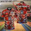 BlueJose Bowling And Pins Graffiti Wolf Jetpack Pins Customized Name, Team Name 3D Shirt (4 Colors)