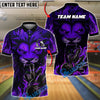 BlueJose Bowling And Pins Lion Flame Fury Customized Name, Team Name 3D Shirt (4 Colors)
