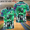 BlueJose Bowling And Pins Cool Graffiti Ball Character Customized Name, Team Name 3D Shirt (4 Colors)