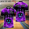 BlueJose Bowling And Pins Flaming Evil Ball Customized Name, Team Name 3D Shirt (4 Colors)