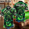 BlueJose Billiards 8 Ball Lion Fire Glow Personalized Name, Team Name Unisex Shirt (4 Colors)