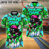BlueJose Bowling And Pins Skateboarding Graffiti Street Style Customized Name, Team Name 3D Shirt (4 Colors)