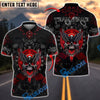 BlueJose Darts Raven Winged Skull Roses Customized Name, Team Name 3D Shirt (4 Colors)