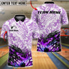 BlueJose Bowling And Pins Black Dragon Power Power Customized Name, Team Name 3D Shirt (4 Colors)