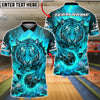 BlueJose Bowling And Pins Tiger Lava Strike Customized Name, Team Name 3D Shirt (4 Colors)