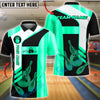 BlueJose Bowling And Pins Premium Line Customized Name, Team Name 3D Shirt (6 Colors)