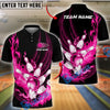 BlueJose Bowling And Pins Flame Customized Name 3D Shirt ( 6 Colors)