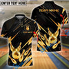 BlueJose Bowling And Pins Premium Crown Version 2 Customized Name 3D Shirt ( 6 Colors)