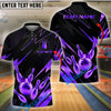 BlueJose Bowling And Pins Premium Crown Version 2 Customized Name 3D Shirt ( 6 Colors)