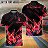 BlueJose Bowling And Pins Premium Crown Version 2 Customized Name 3D Shirt ( 6 Colors)