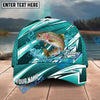 BlueJose Fishing Cyan Lightning Scale Pattern Splash Water Personalized Name Classic 3D Cap Personalized Cap (13 Breeds)
