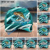 BlueJose Fishing Cyan Lightning Scale Pattern Splash Water Personalized Name Classic 3D Cap Personalized Cap (13 Breeds)
