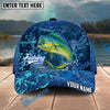 BlueJose Fishing Neon Splash Abstract Dark Pattern Personalized Name Classic 3D Cap Personalized Cap (13 Breeds)