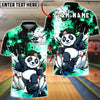 BlueJose Bowling & Pins Panda Street Style Cartoon Customized Name, Team Name 3D Shirt (4 Colors)