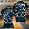 BlueJose Bowling & Pins Angry Gorilla Power Graphic Customized Name, Team Name 3D Shirt (4 Colors)