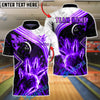 BlueJose Bowling & Pins Gold Marble Smoke Luxury Customized Name, Team Name 3D Shirt (6 Colors)