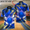 BlueJose Bowling & Pins Fire Mandala Pattern Customized Name, Team Name 3D Shirt (4 Colors)