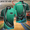 BlueJose Bowling And Pins Modern Strike Ball Motion Graphic Customized Name, Team Name 3D Shirt (4 Colors)