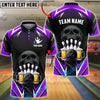 BlueJose Bowling And Pins Skull Beer Lightning Party Graphic Customized Name, Team Name 3D Shirt (6 Colors)