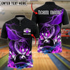 BlueJose Bowling And Pins Snake Cobra Fire Strike Aggressive Graphic Customized Name, Team Name 3D Shirt (4 Colors)