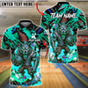 BlueJose Bowling And Pins Angry Wolf Strike Ball Graffiti Street Style Graphic Customized Name, Team Name 3D Shirt (4 Colors)