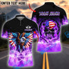 BlueJose Darts USA Flag Eagle & Skull Dartboard Multicolor Options Personalized Name Shirt (4 Colors)