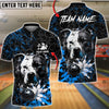 BlueJose Bowling & Pins Pitbull Strike Power Splash Customized Name, Team Name 3D Shirt (4 Colors)