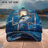BlueJose Fishing Ocean Metal Cross Christian Personalized Name Classic 3D Cap Personalized Cap (13 Breeds)