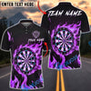BlueJose Darts Neon Flame Dartboard Target Multicolor Options Personalized Name Shirt (4 Colors)