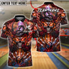 BlueJose Bowling And Pins Snake Lightning Dark Gothic Skull Roses Design Customized Name, Team Name 3D Shirt (4 Colors)