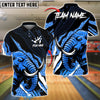 BlueJose Bowling Angry Elephant Claw Slash Pattern Customized Name, Team Name 3D Shirt (4 Colors)