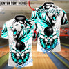 BlueJose Bowling White Lion Black Dynamic Design  Customized Name, Team Name 3D Shirt (4 Colors)