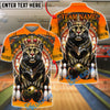 BlueJose Bowling & Pins Royal Panther Crown Customized Name, Team Name 3D Shirt (6 Colors)