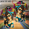 BlueJose Bowling Retro Pin-Up Girl Customized Name, Team Name 3D Shirt (4 Colors)