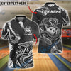 BlueJose Bowling And Pins Angry Snake Customized Name 3D Shirt (6 Colors)