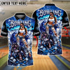 BlueJose Bowling And Pins Diamond Black Girl Pitbull Pink Galaxy Customized Name, Team Name 3D Shirt (6 Colors)