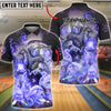 BlueJose Bowling & Pins Grim Reaper Skull Smoke Customized Name, Team Name 3D Shirt (4 Colors)