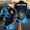 BlueJose Darts Wolf Gold Black Dartboard Graphic Personalized Name, Team Name Unisex Shirt (6 Colors)